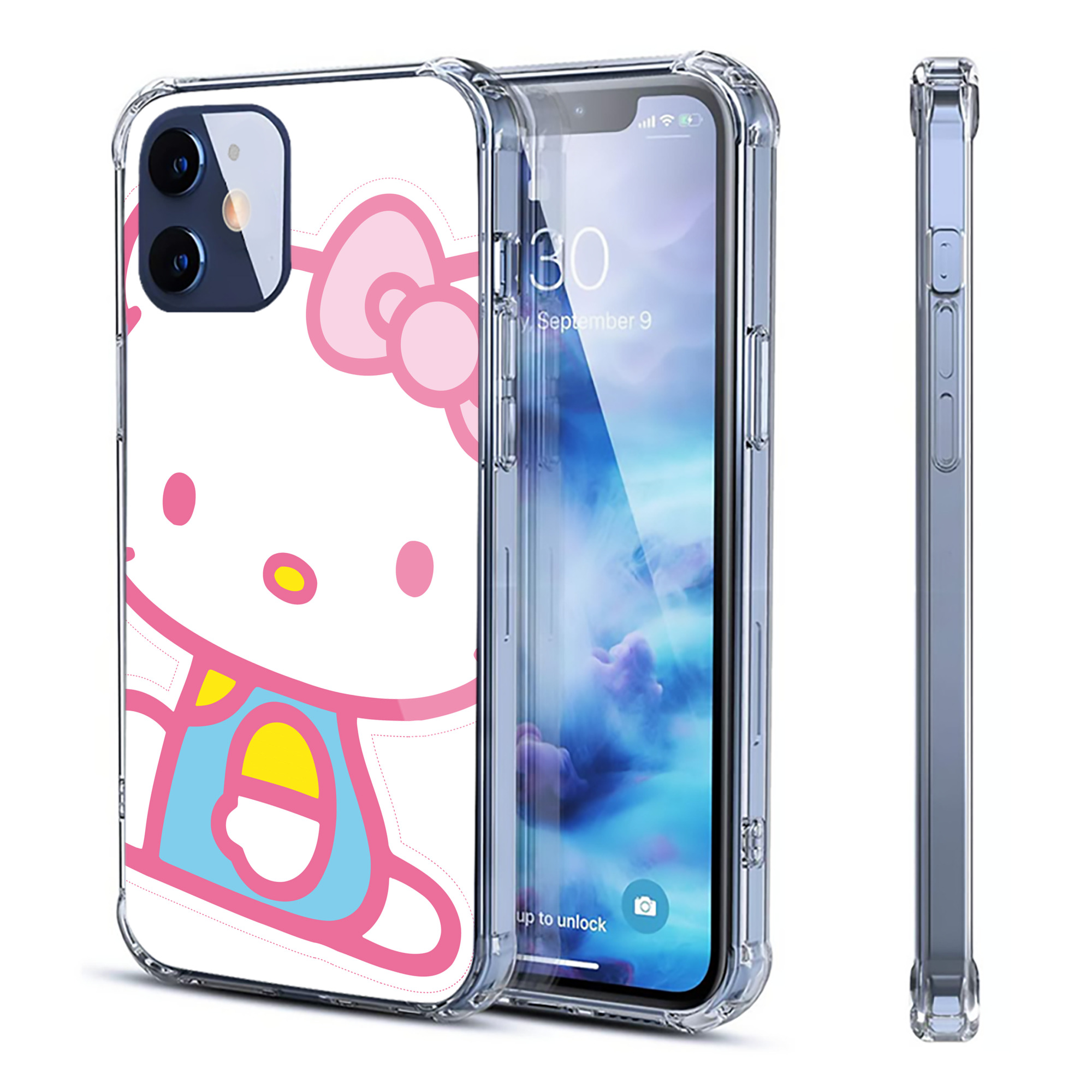 （画像用） Hello Kitty ハローキティ 【iPhone 12シリーズ対応】透明スマホケース（クリアソフトケース）